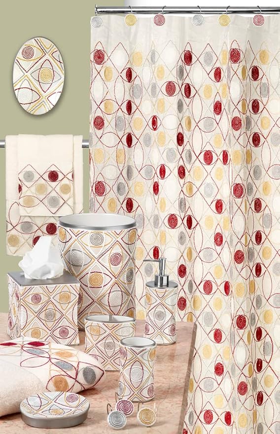 Zahari Home 4pc Sedona Stylish Bathroom Accessories Set Shower Soap Dispenser, Tumbler, Tooth Brush Holder and Toothpaste Holder, Soap Dish Classic Contemporary Decor Unique Design Modern Bath Set