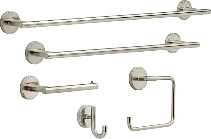 Delta Trinsic (1-Pack) Towel Hooks Brilliance Stainless Steel Single Bathroom Hooks Wall Mounted for Robes & Towels Hand Towel Hook Holder Kitchen, Bathroom Accessories