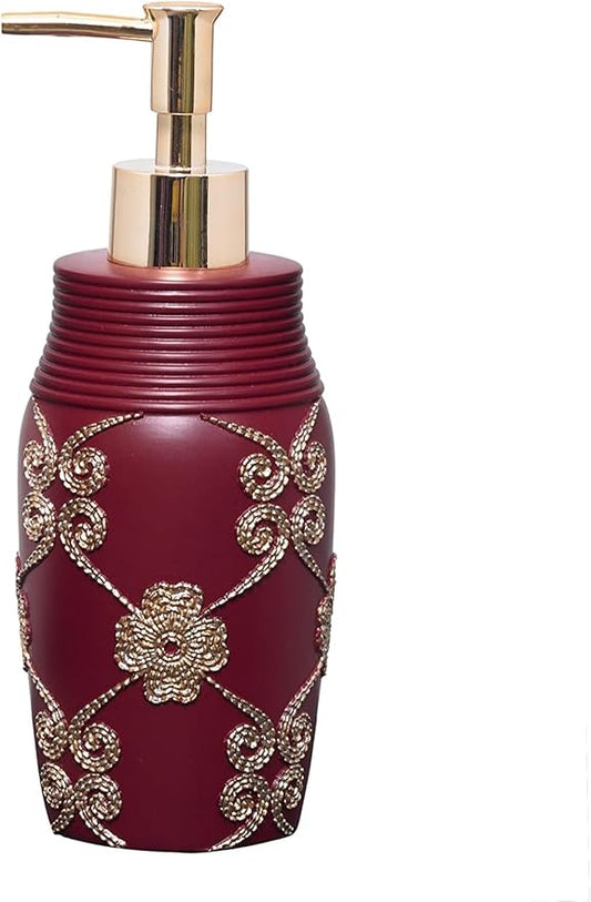 Zahari Home Elegant Rose Stylish Soap Dispenser Set - Modern Print Design for Kitchen and Bathroom - Lotion Pump, Dish Soap, Hand Sanitizer, Hand Soap - Cute and Practical