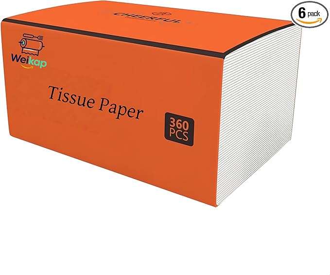 Ultra Soft Facial Tissues, 360 Sheets (72 Packs), 5-Ply Soft and Skin-Friendly, 180x160mm Large Face Tissues for Home, Office, Car, Gentle for Nose and Skin, Unscented (6)